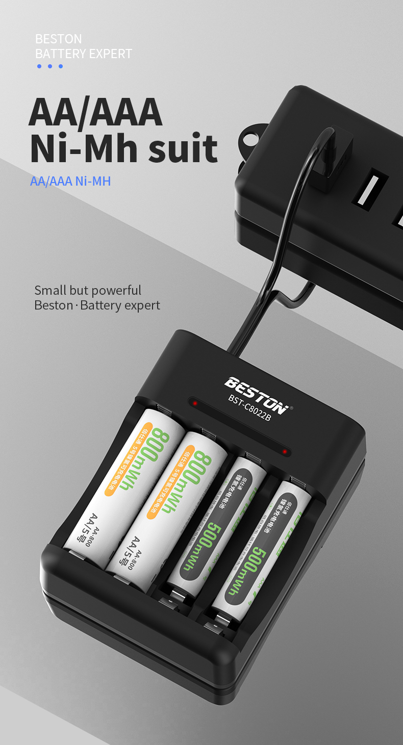 Beston Beston Convenient Charging Usb V Aa Aaa Batteries Charger