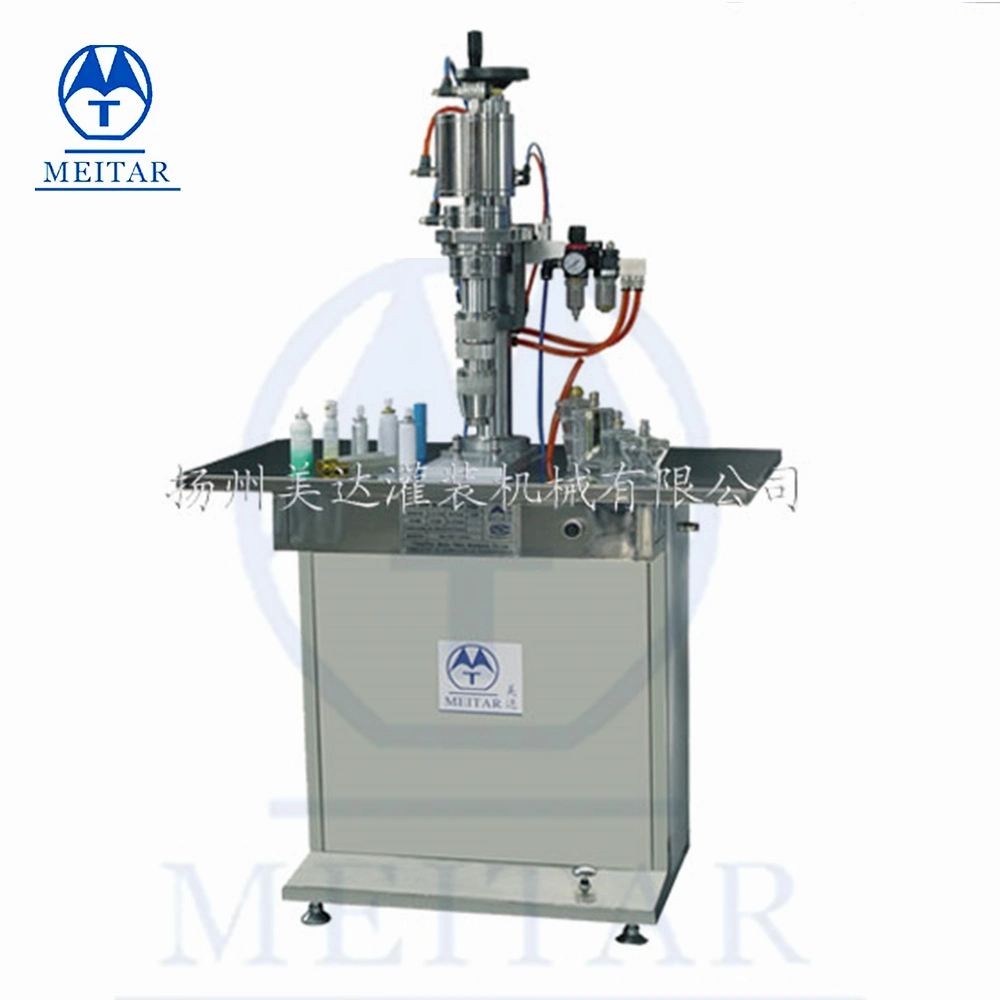 Meitar Model Qgbw Mini Semi Automatic Aerosol Bottle Filling Machine