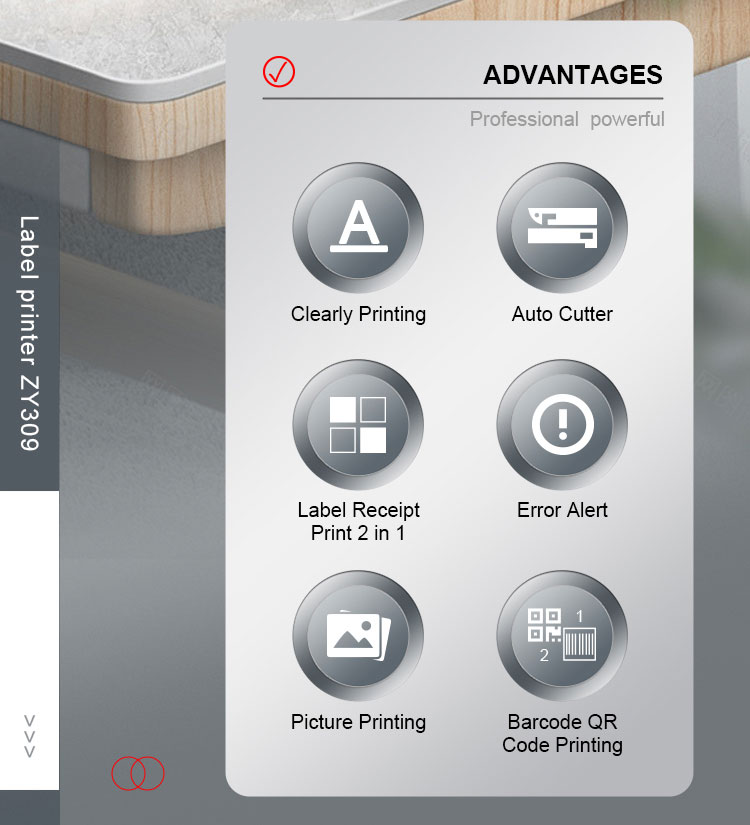 Zywell Zywell Impresora De Etiquetas New Auto Cut Label Maker Printer