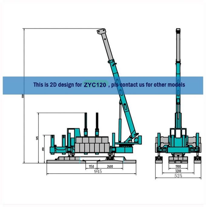 T Works Zyc Hydraulic Static Pile Driver For Spun Pile With No