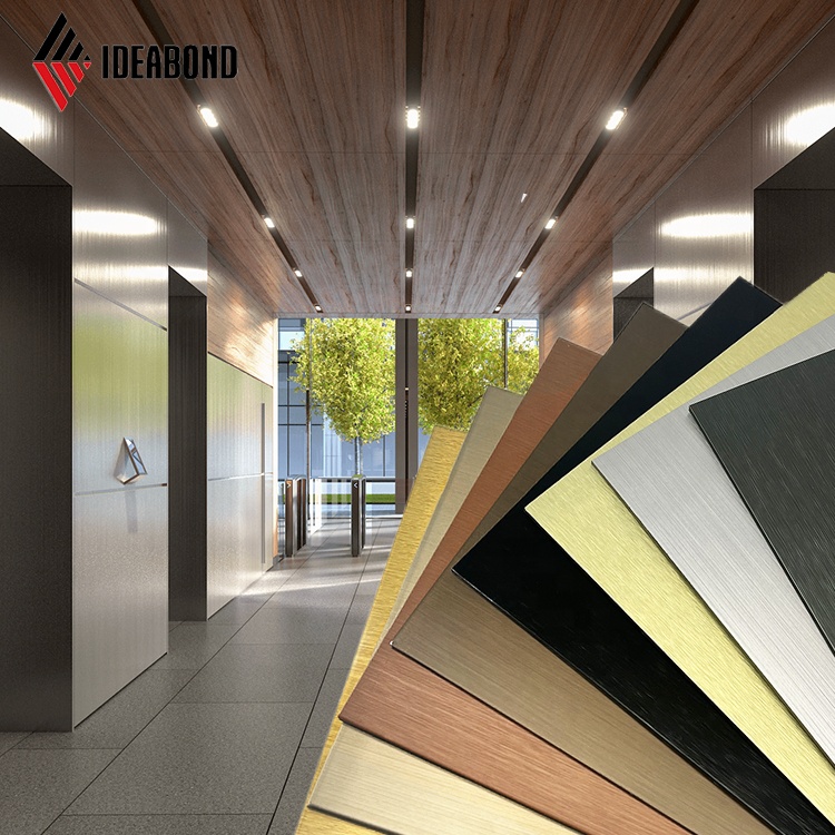 Ideabond Aluminium Composite Panels Mm Mm Acp Brushed Aluminum