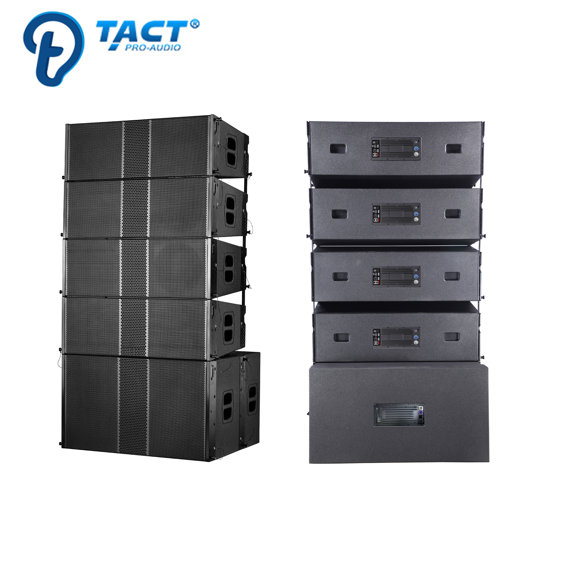 Tact Active Line Array Speaker System Double Inch With Dsp