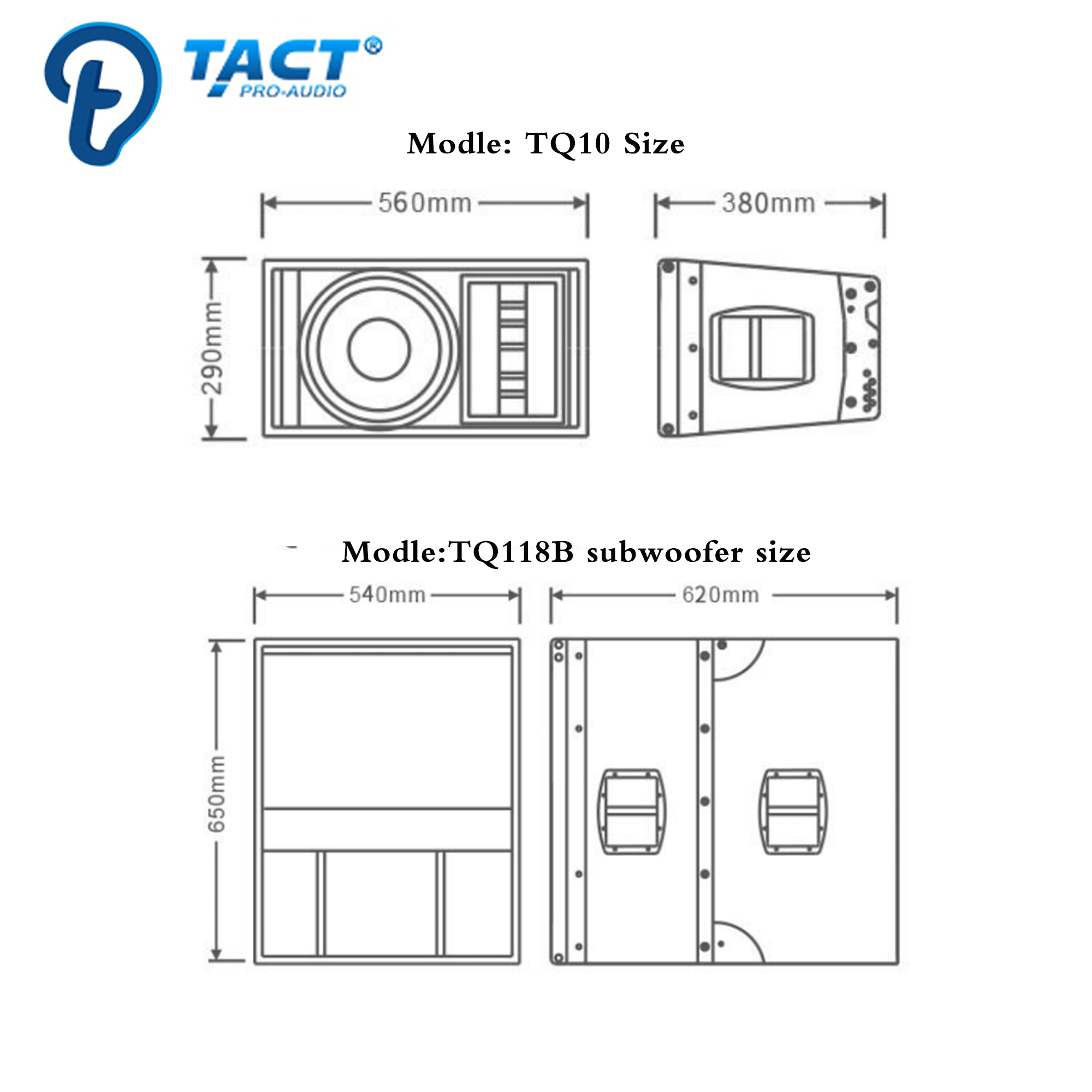 Tact New Design Sound System For Church Single Inch Powered Line