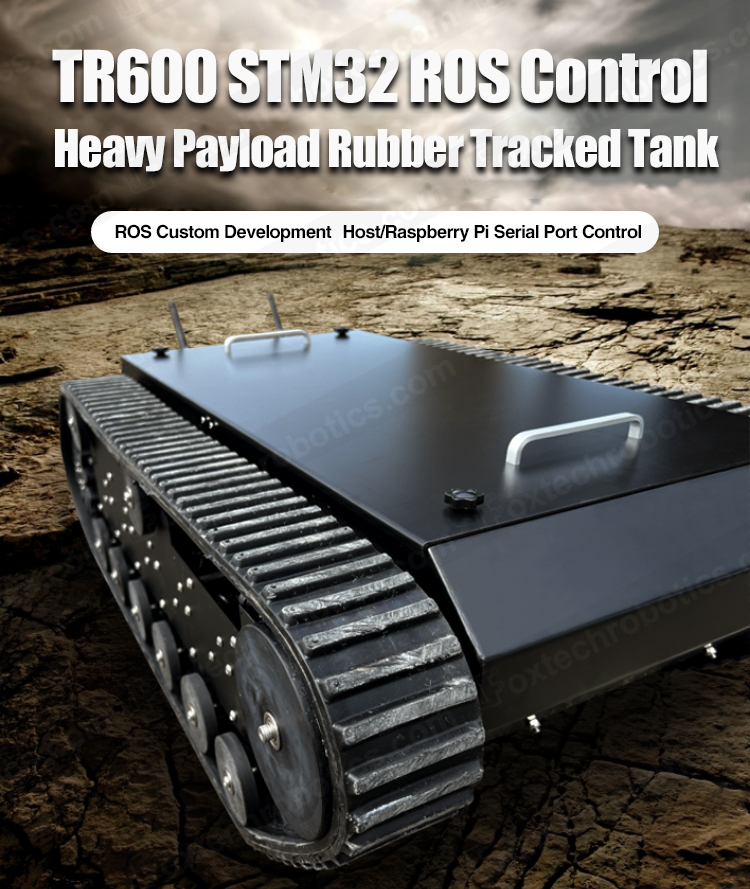 FOXTECHROBOT Tr600 120kg Payload Remote Control All Terrain Ros Rubber ...