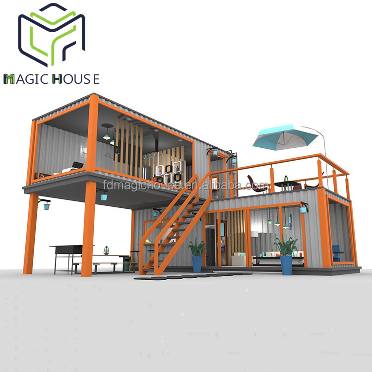 MAGIC HOUSE - マジックハウス高速インストール鉄骨構造プレハブ高級ヴィラ 2 階建てコンテナハウス