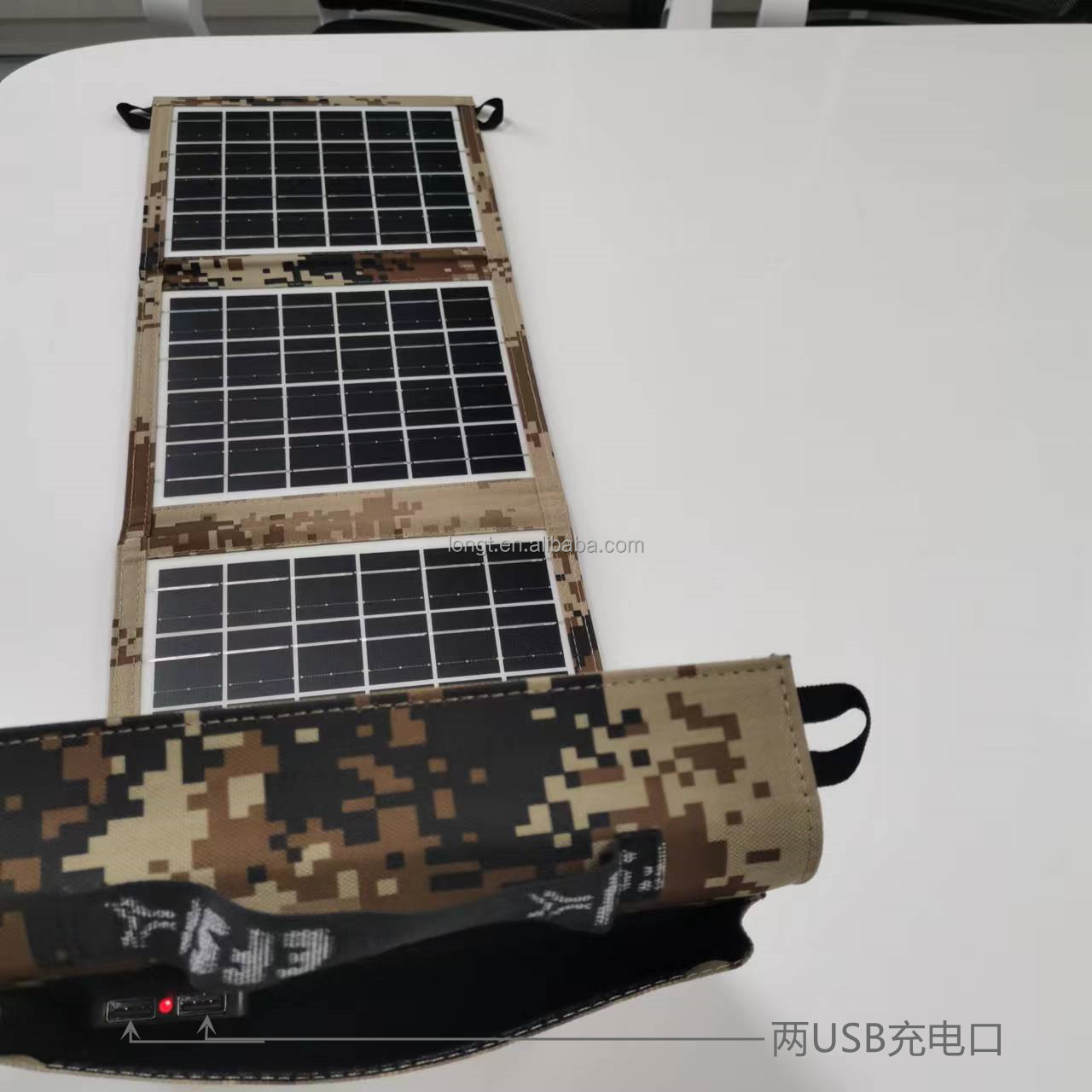 Portable Foldable Solar Panels 20V 100W Mono crystalline Silicon High Efficiency Waterproof Camping Solar Panels