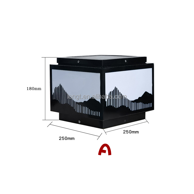 2023 New Custom Home Garden Gate Lighting Hotel Decoration Outside Lighting Solar Pillar Lamp
