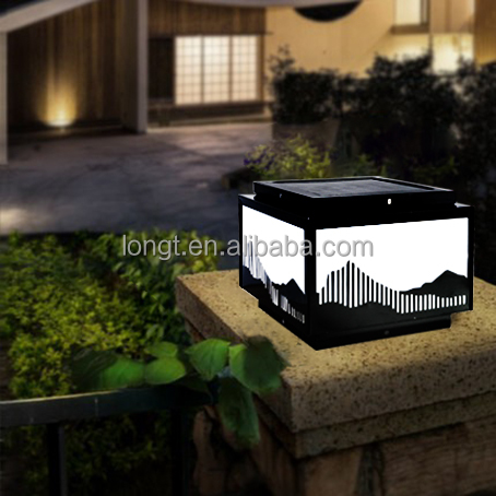 2023 New Custom Home Garden Gate Lighting Hotel Decoration Outside Lighting Solar Pillar Lamp
