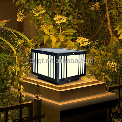 2023 New Custom Home Garden Gate Lighting Hotel Decoration Outside Lighting Solar Pillar Lamp