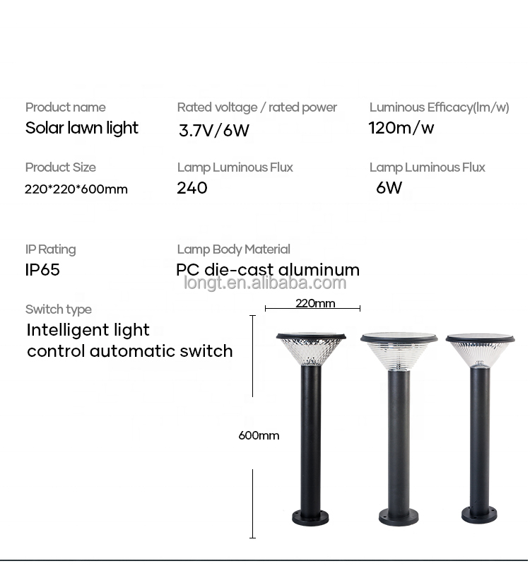 Sola energy lights outdoor landscape lamp pillar gate light solar lawn light