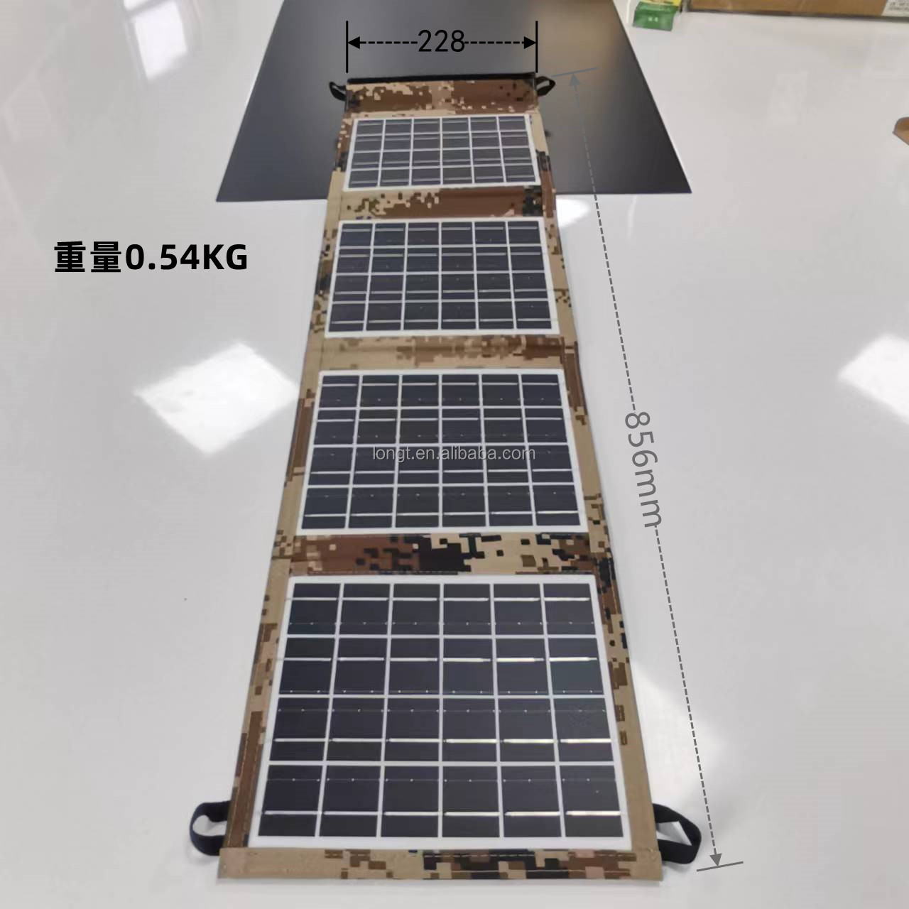 Portable Foldable Solar Panels 20V 100W Mono crystalline Silicon High Efficiency Waterproof Camping Solar Panels