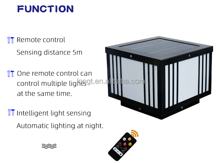 2023 New Custom Home Garden Gate Lighting Hotel Decoration Outside Lighting Solar Pillar Lamp