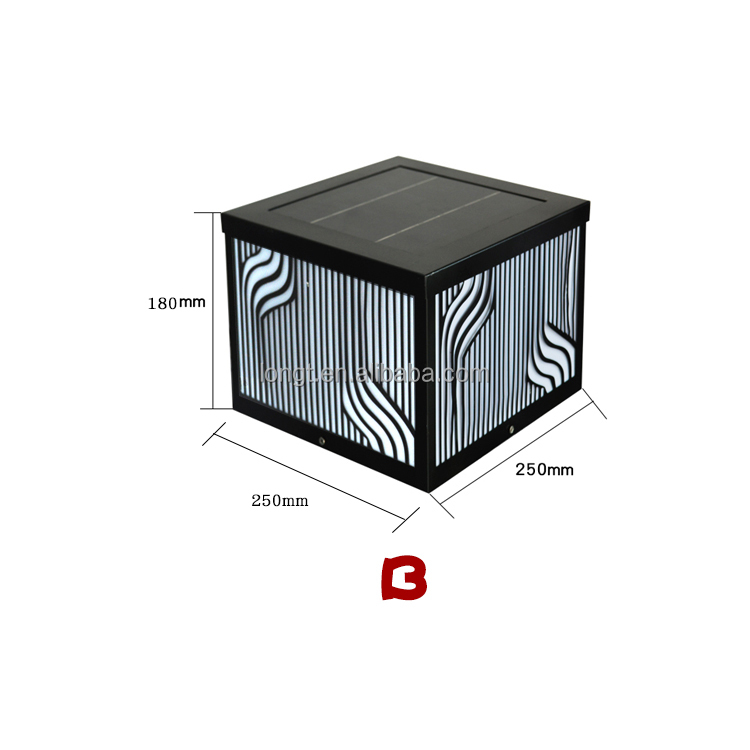 2023 New Custom Home Garden Gate Lighting Hotel Decoration Outside Lighting Solar Pillar Lamp