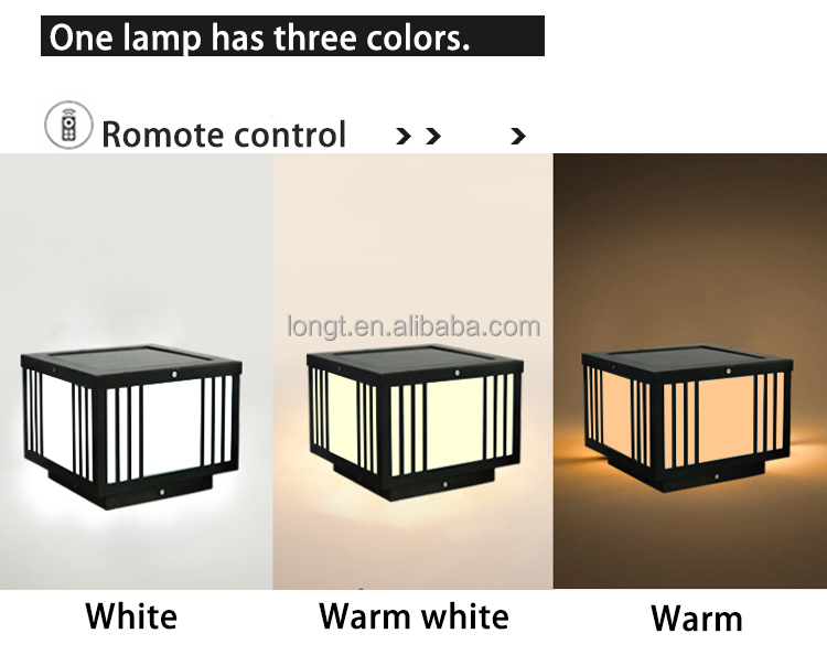 2023 New Custom Home Garden Gate Lighting Hotel Decoration Outside Lighting Solar Pillar Lamp