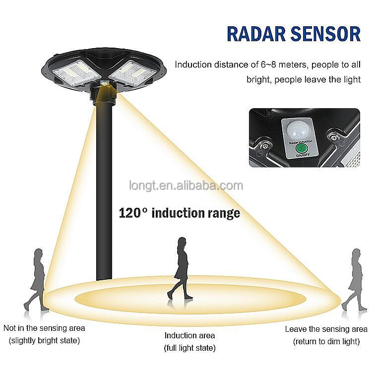 Factory Price UFO150w250w IP65 outdoor all in one solar street light Led Lighting garden lamp
