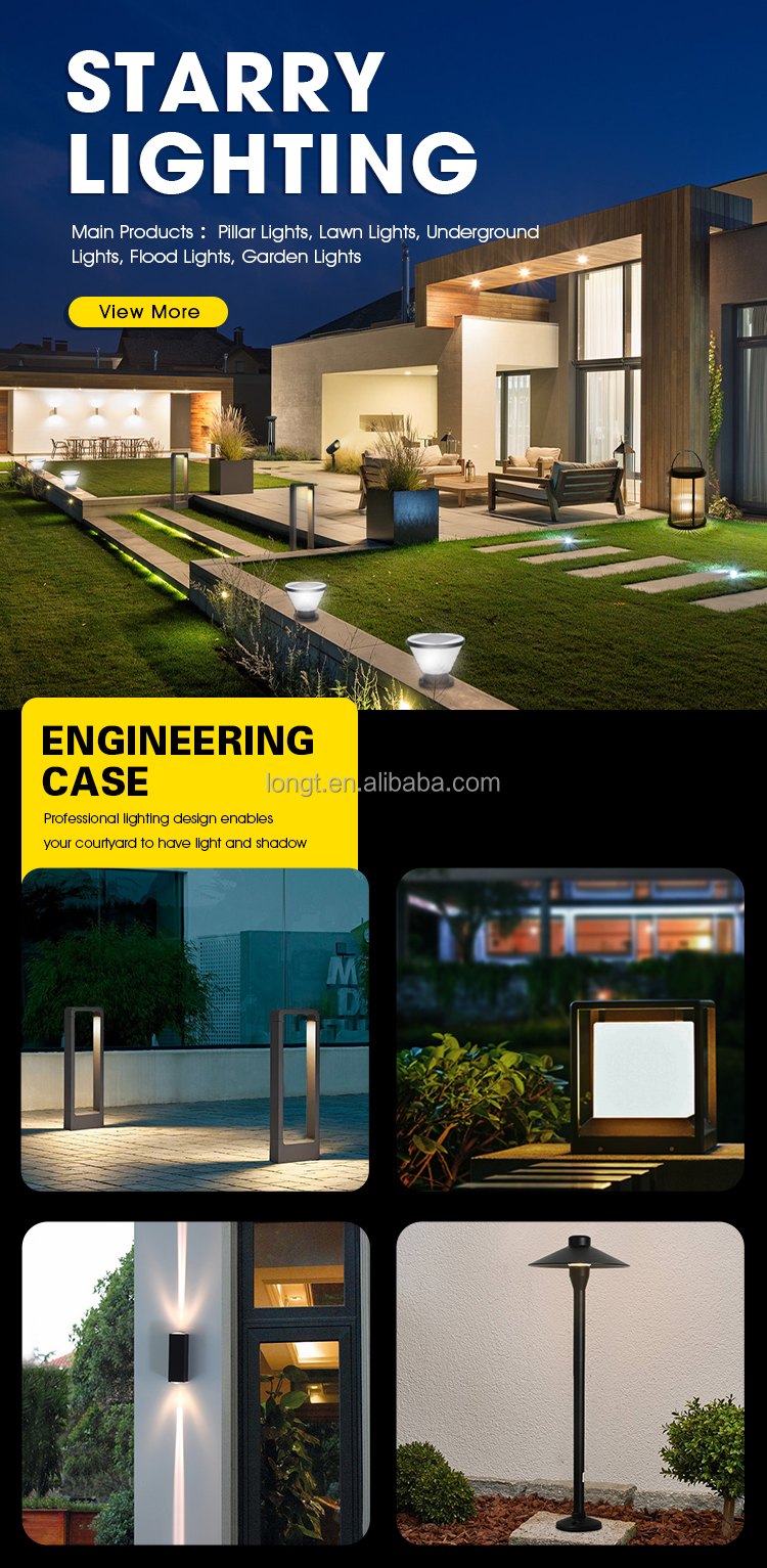 2023 New Simple Aluminum Landscape Ip65 Solar Sense Led Outdoor Garden Wall Lamps