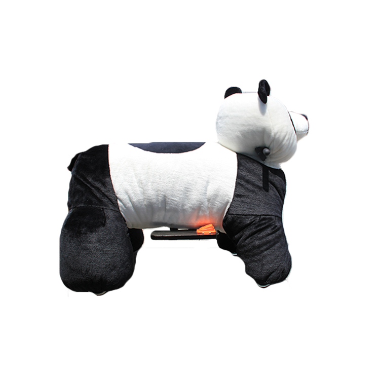 Electric Coin Operated Ride On Toys Plush Panda Animal Ride For Mall ...