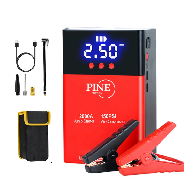 Pine - Multi-function Car Jump Starter Power Bank With 150psi Digital Tire Inflator12v Auto Battery Booster With Air Compressor Car jump starter  in  Shenzhen