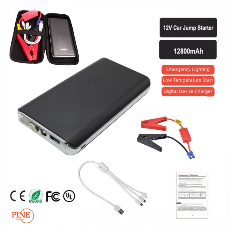Pine - 12v Car Battery Jump Starter Multi-function Emergency Jump Starter Mini Compact Car Battery Charger Car jump starter