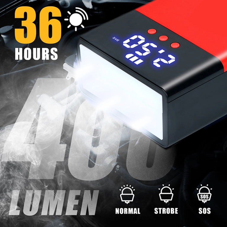 Pine - Multi-function Car Jump Starter Power Bank With 150psi Digital Tire Inflator12v Auto Battery Booster With Air Compressor Car jump starter price
