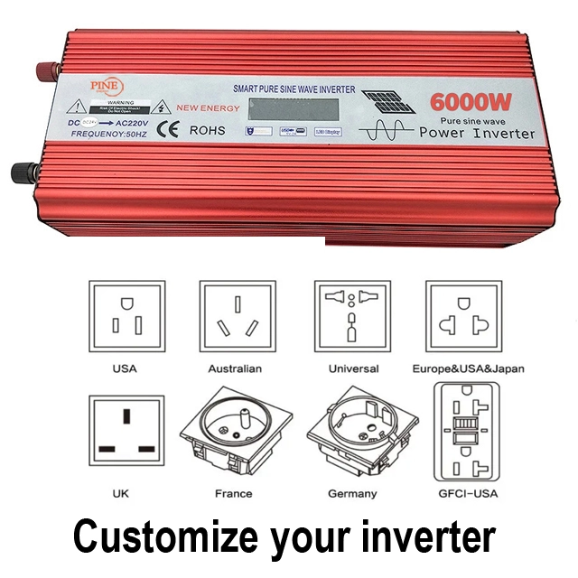 Pine - Oem Odm 12v 24v Solar Inverter Dc To Ac Output Power Inverter 600w 1000w 2000w 3000w Pure Sine Wave Power Inverter pure sine wave power inverter  in  Shenzhen