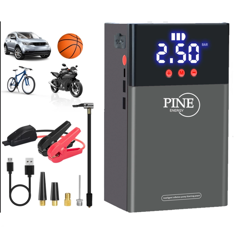 Pine - Multi-function Car Jump Starter Power Bank With 150psi Digital Tire Inflator12v Auto Battery Booster With Air Compressor Car jump starter company