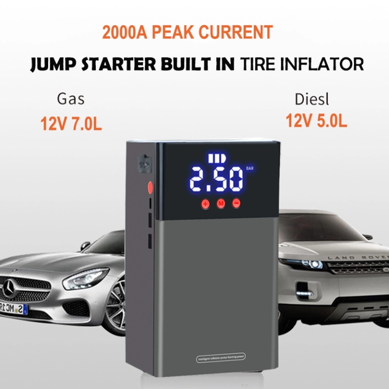 Pine - Multi-function Car Jump Starter Power Bank With 150psi Digital Tire Inflator12v Auto Battery Booster With Air Compressor Car jump starter manufacturer