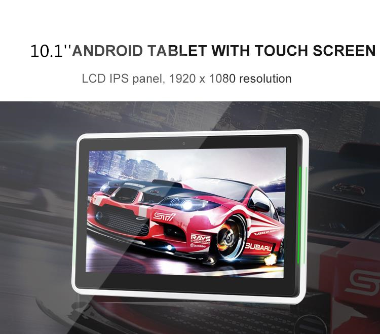 Open source 10.1inch mini pc for digital signage Android with LED light bar indicator