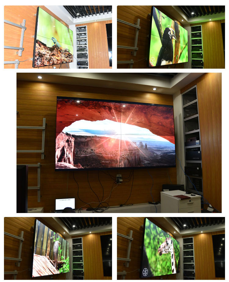 Indoor and outdoor support 49inch 3.5mm hd advertising video wall lcd 3x3 lcd tv wall