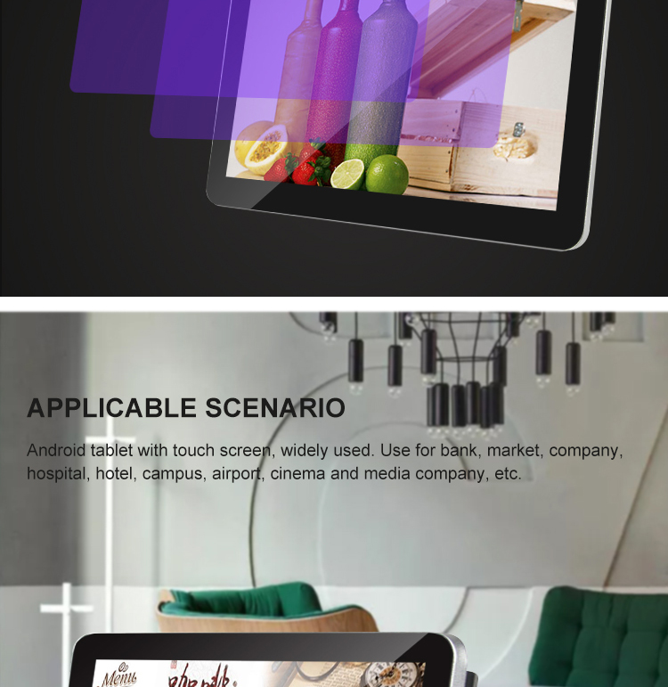 17.3inch digital poster kiosk slim touch screen kiosk for loop video advertising display