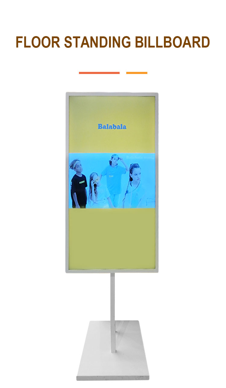 Full color hd display 55 inch floor stand led outdoor digital signage media player 4k