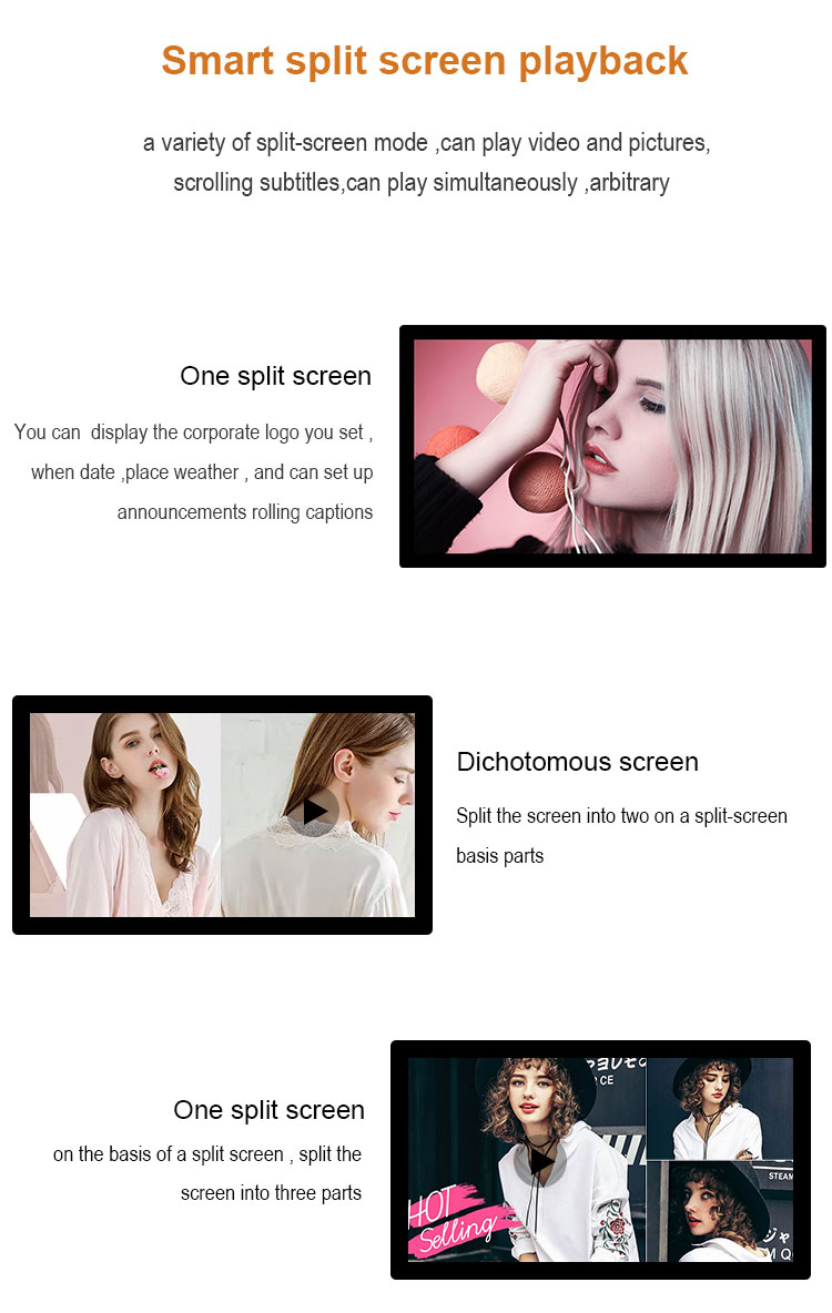 Best quality full HD lcd video ad player elevator advertising display digital signage