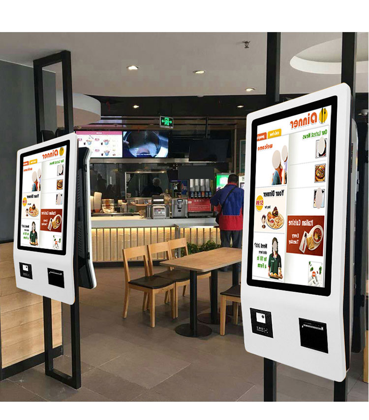 Fast-casual restaurants self-service interactive touch screen kiosk for fast food ordering