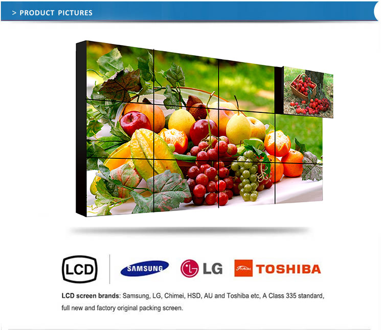 VIDEO WALL New Products 2017 ! Super Narrow Bezel 4.9 mm 49inch hd 1080p Video Player led Backlight Advertising Screen