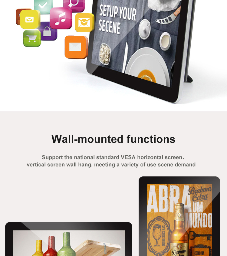 1080P 15.6inch tablet WiFi PC digital touchscreen with RJ45 Android OS