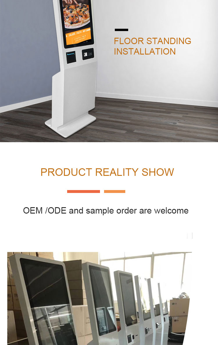 Terminal self service touch screen kiosk ordering system restaurant touch screen