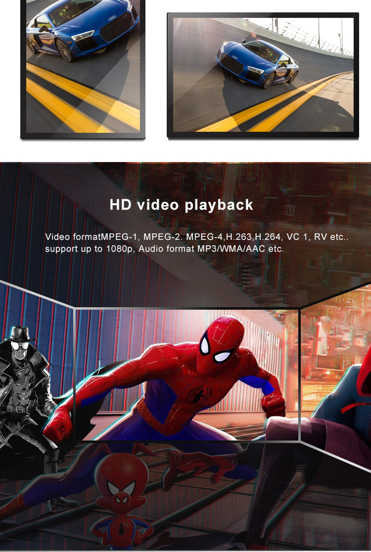 32inch loop video advertising display usb flash drive advertising digital signage