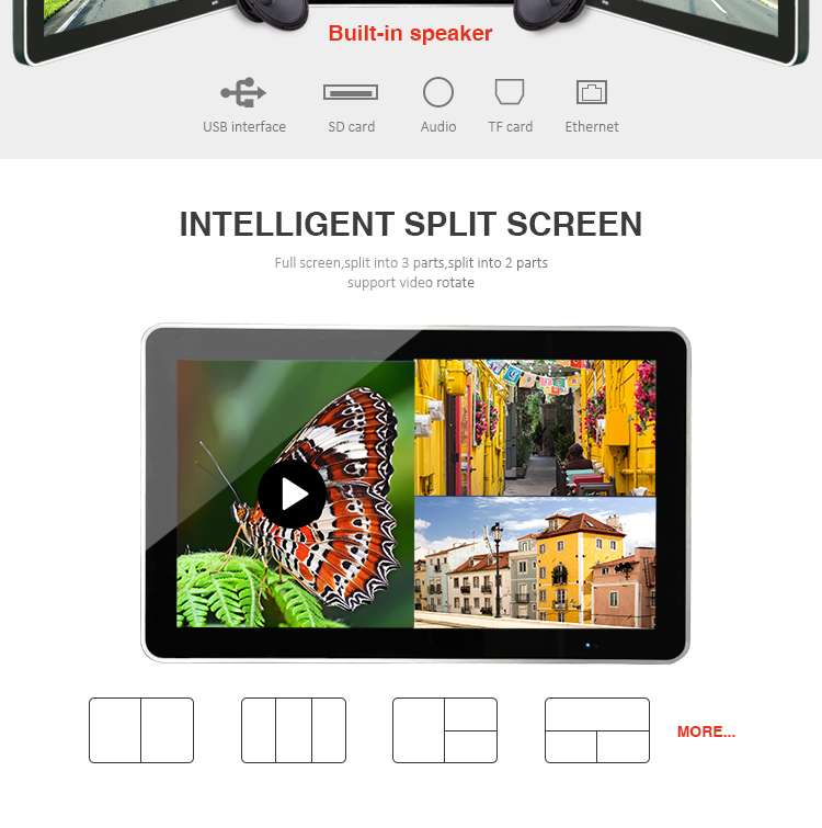 Replacement lcd tv screen lcd android advertising player monitor touch screen for shopping mall