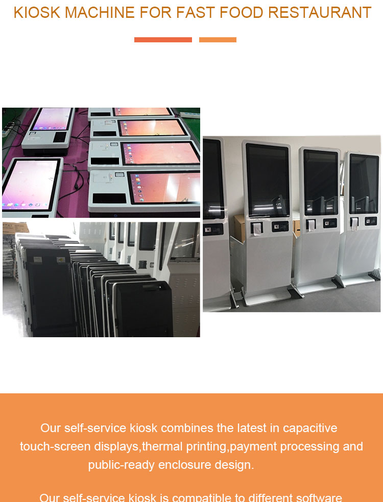 Terminal self service touch screen kiosk ordering system restaurant touch screen