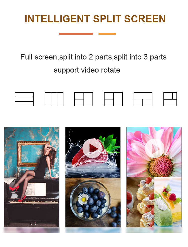 Full color hd display 55 inch floor stand led outdoor digital signage media player 4k