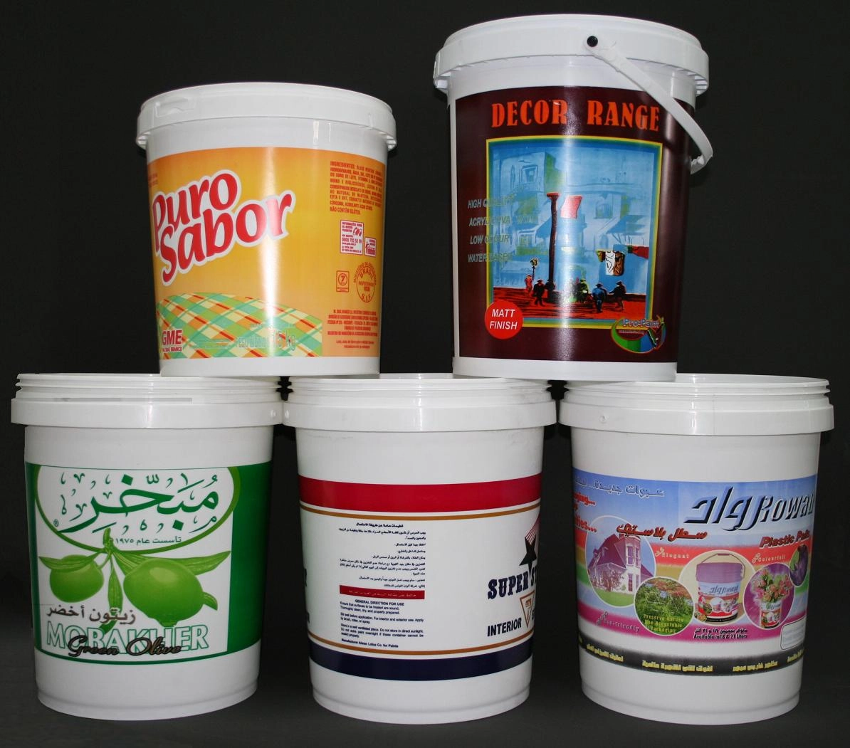 Factory direct selling high quality offset press 6color automatic plastic bucket printing machine