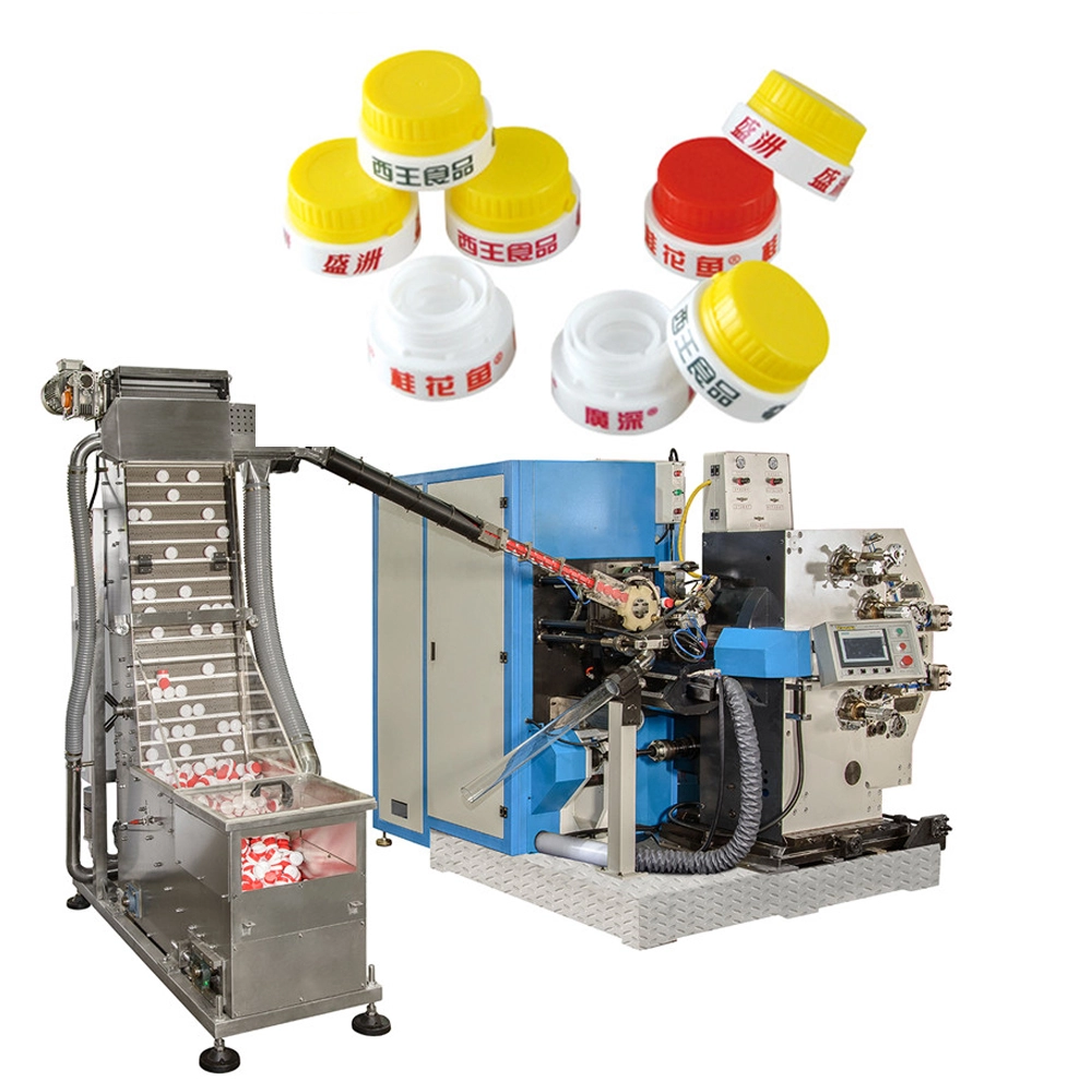3 colors printing for round oval plastic lid QJG-8 lid Printer Machine
