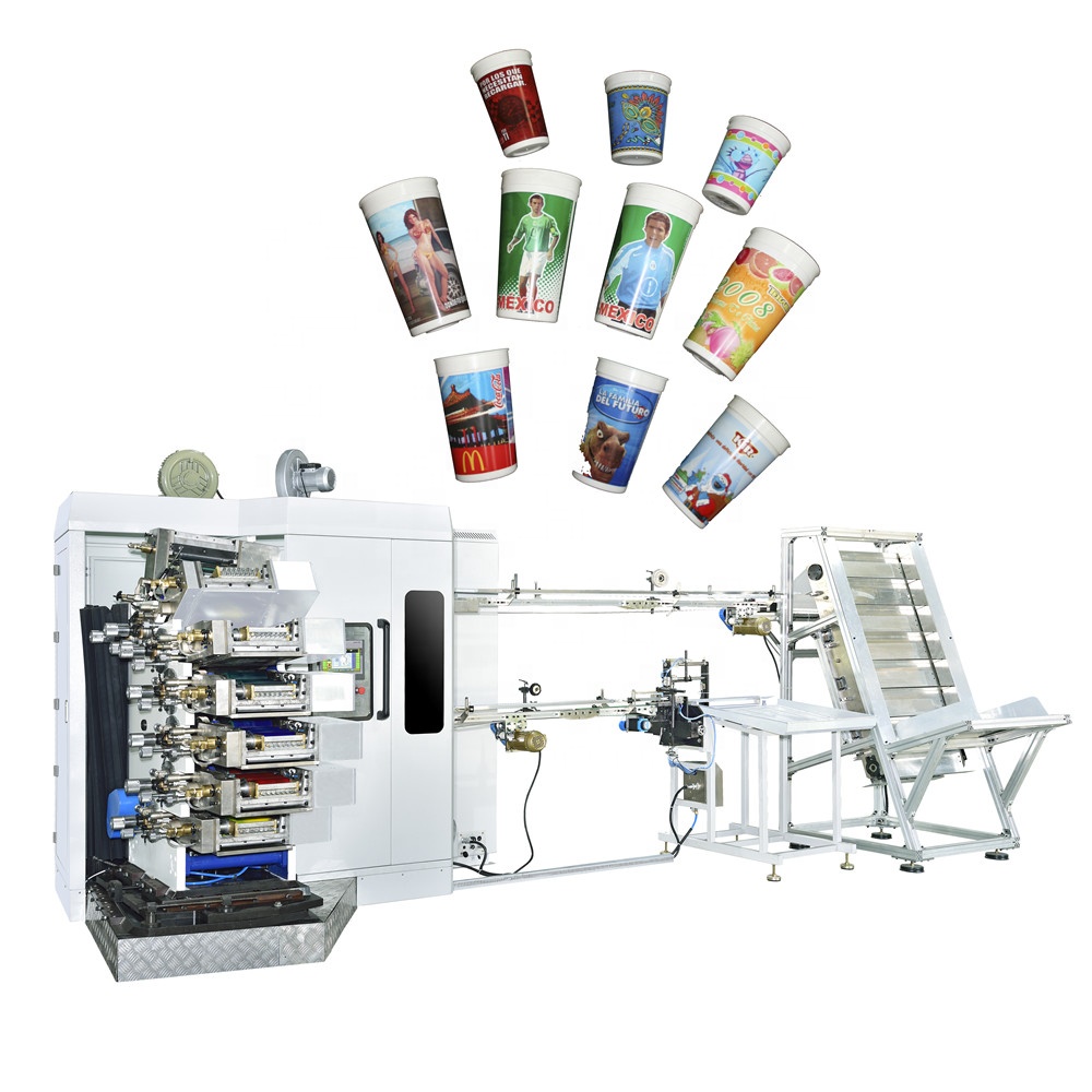 Local Factory Automatic 7 Colour 350pcs/min Speed APM-7160b Plastic Cup ...