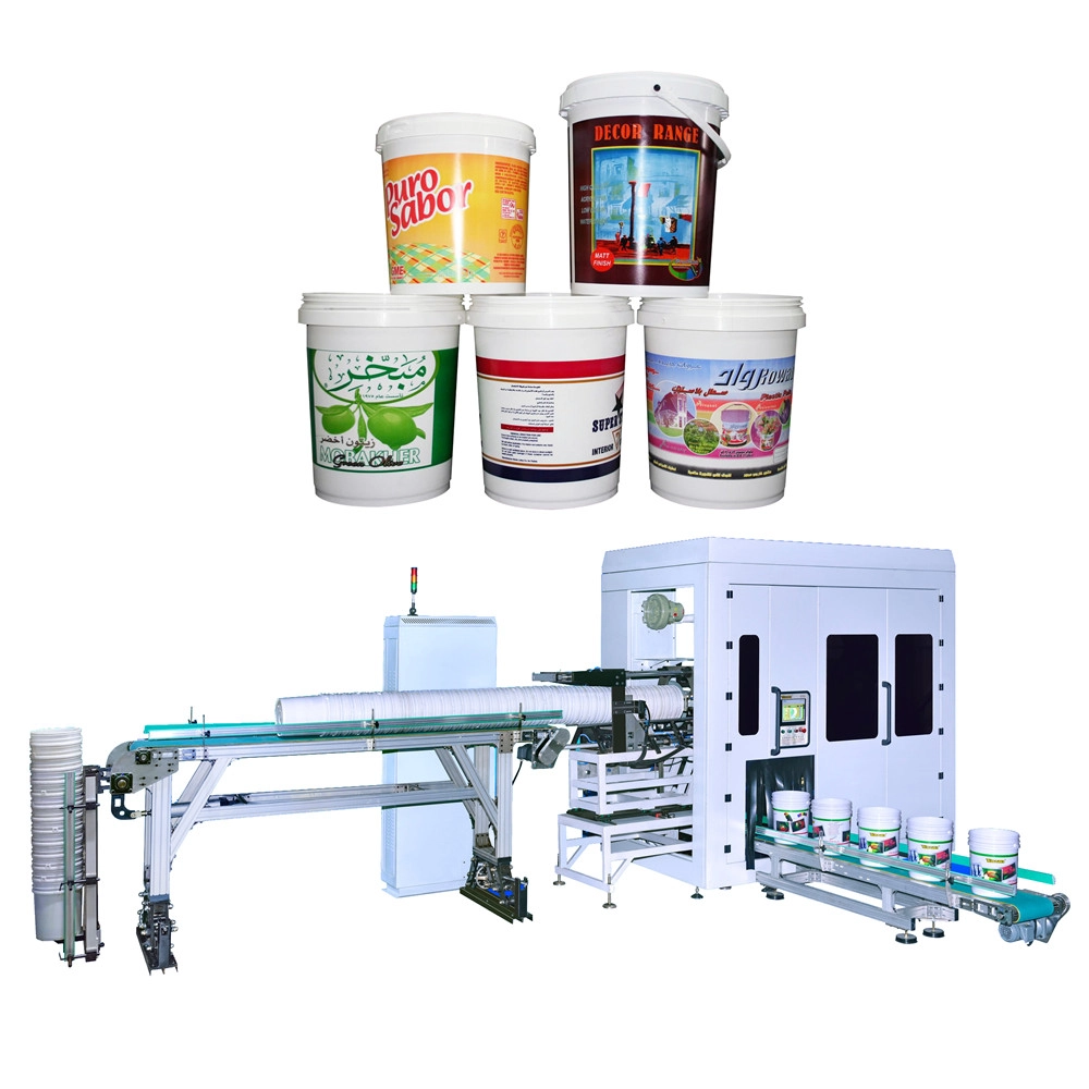 Factory direct selling high quality offset press 6color automatic plastic bucket printing machine