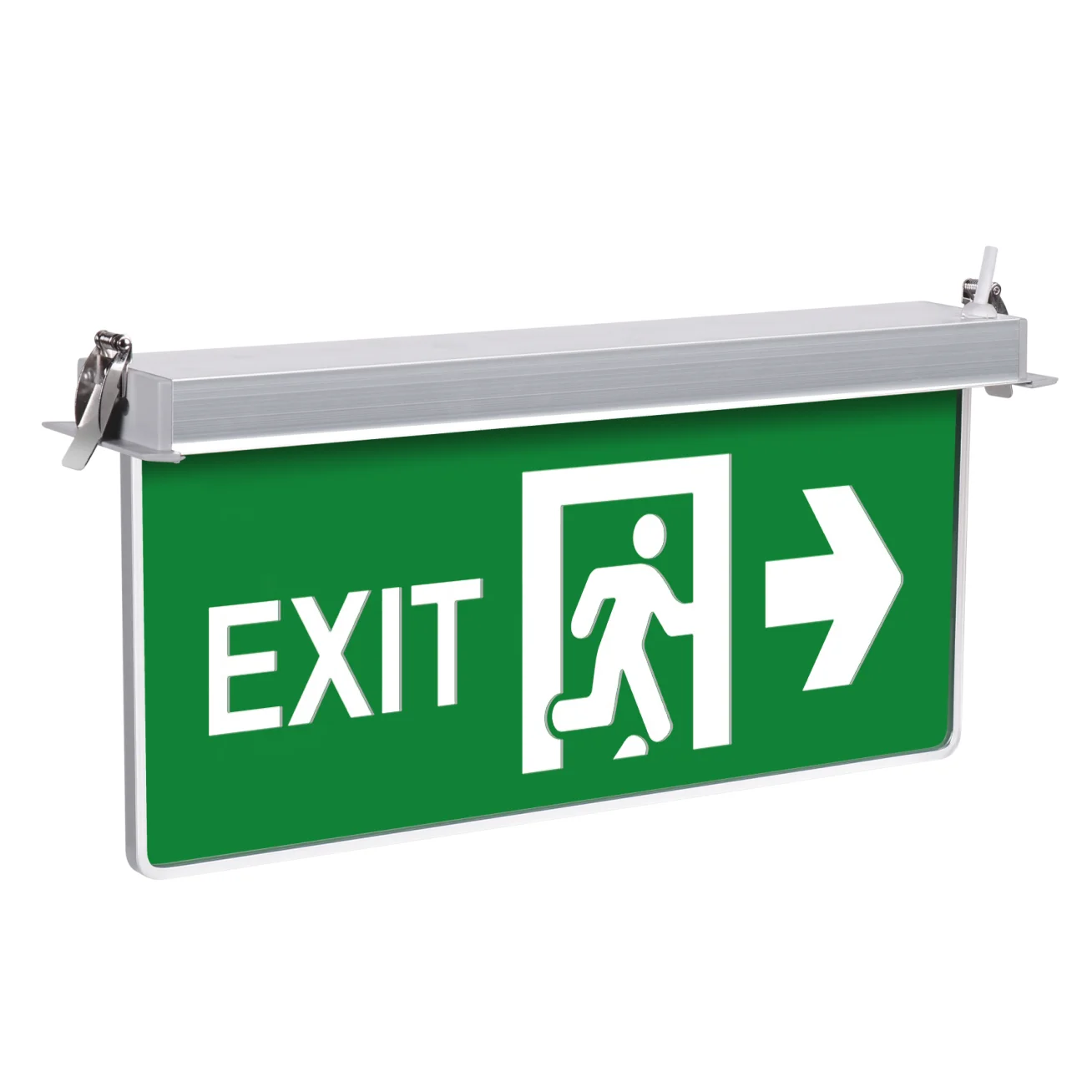 Qihui Lighting Recessed Exit Signs With Emergency Lights Self Check Function 3 Hours Backup 7657