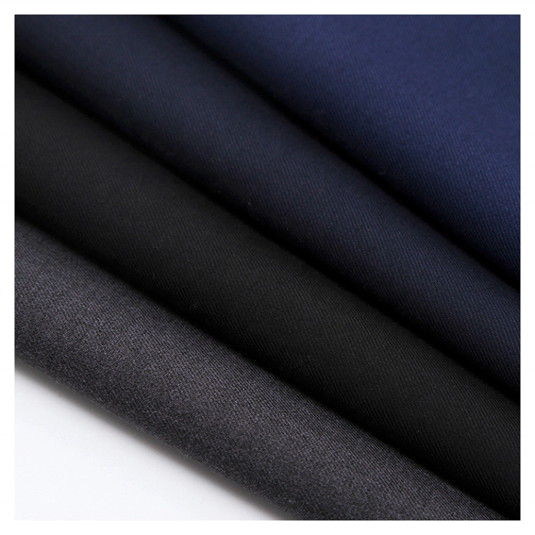Poly Viscose Wool Twill Fabric, Woven Wool Fabric For Suit