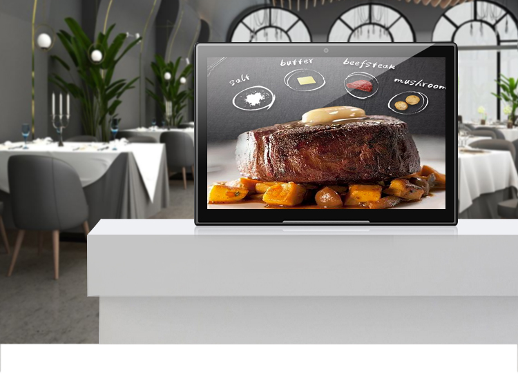 Open source 10.1inch mini pc for digital signage Android with LED light bar indicator