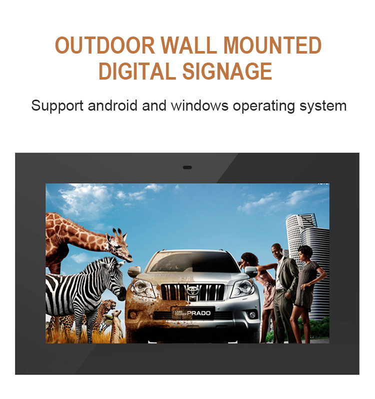 43inch wall mounted LCD screen panel advertising equipment for outdoor application
