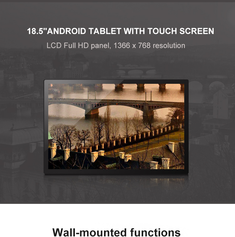 Affordable 18.5inch self service Karaoke touch screen tablet wall mount tv