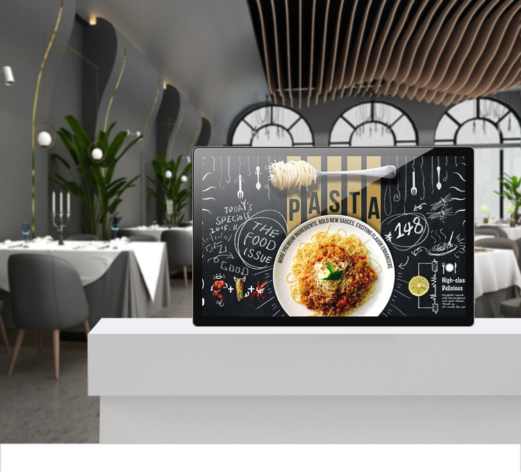 IPS screen 15.6inch wifi digital signage advertising gadgets Ethernet with POE